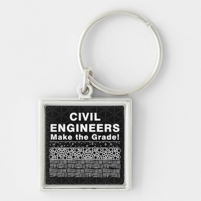 Civil Engineers Make The Grade Key Ring (Front)