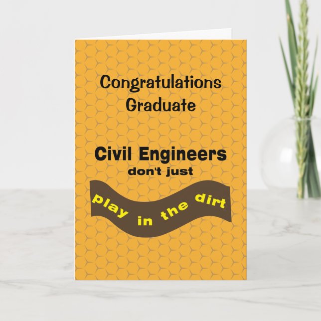 Civil Engineers Play Graduation Card (Front)