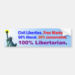Civil Liberties, Free Markets Bumper Sticker