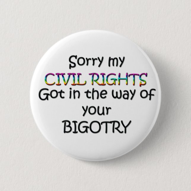 Civil Rights 6 Cm Round Badge (Front)