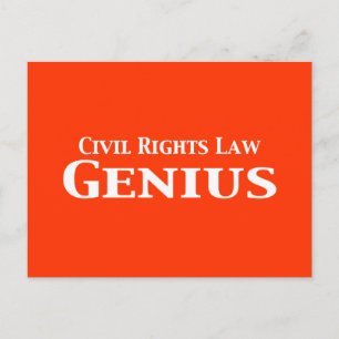 Civil Rights Law Genius Gifts Postcard