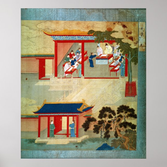 Civil Service Exam Under Emperor Jen Tsung Poster (Front)