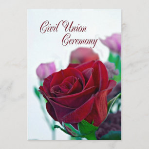 Civil Union Ceremony invitation