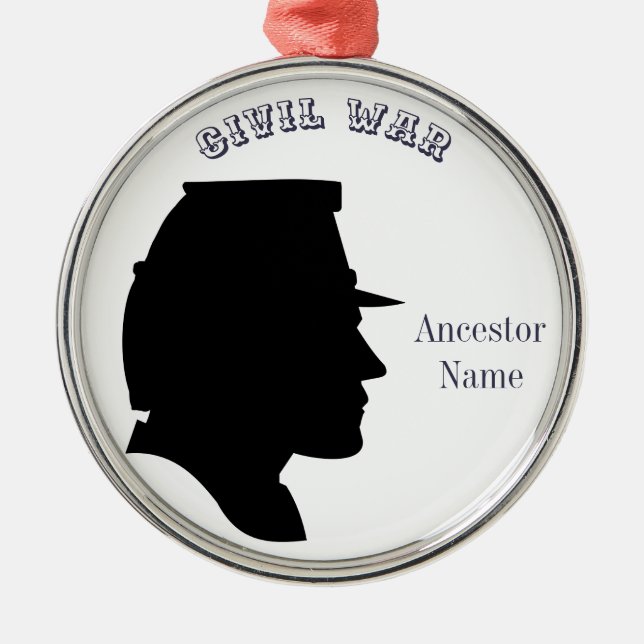 Civil War Ancestor Metal Tree Decoration (Front)