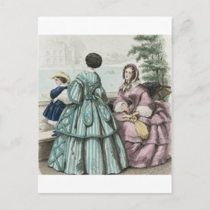 Civil War Antebellum Fashion Ladies Ball Gown Postcard
