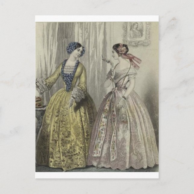 Civil War Antebellum Fashion Ladies Ball Gown Postcard (Front)