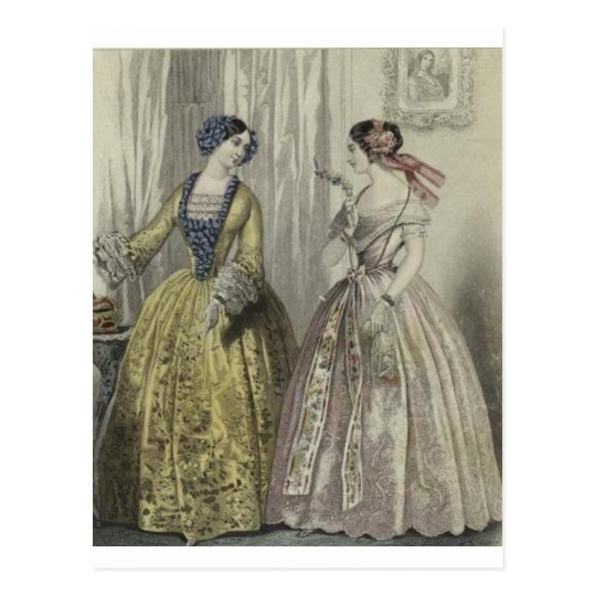 Civil War Antebellum Fashion Ladies Ball Gown Postcard
