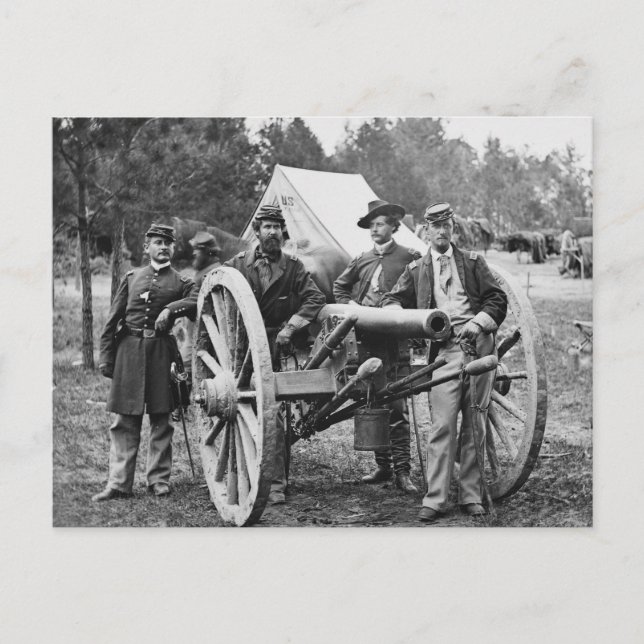 Civil War Artillery, 1860s Postcard (Front)