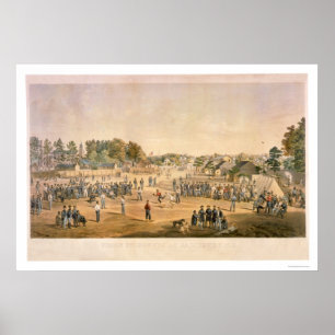 Civil War Baseball 1863 Poster