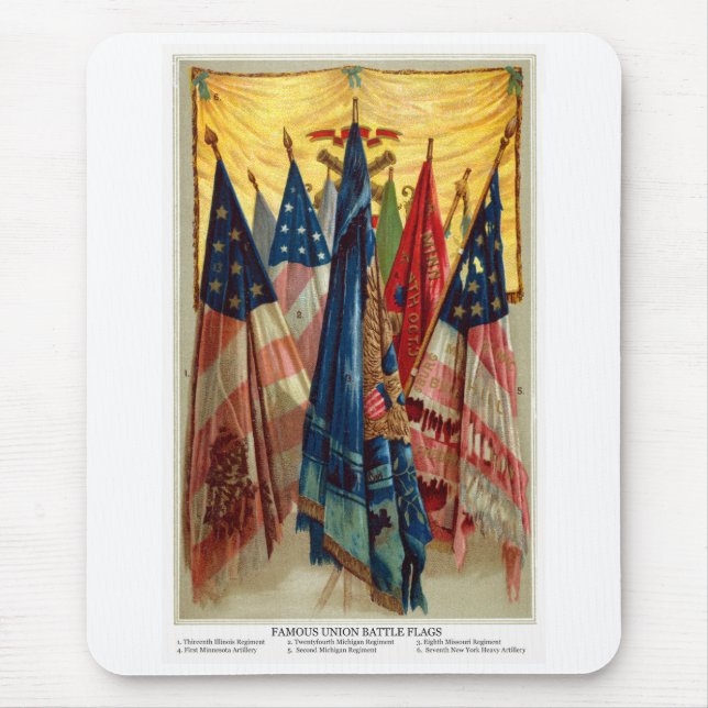 Civil War Battle Flags no.6 Mouse Mat (Front)