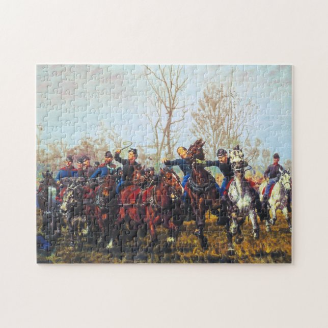Civil War Battle Scene 1887 William T Trego Jigsaw Puzzle (Horizontal)