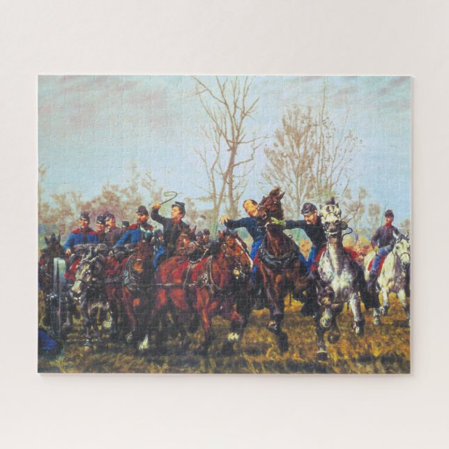 Civil War Battle Scene 1887 William T Trego Jigsaw Puzzle (Horizontal)