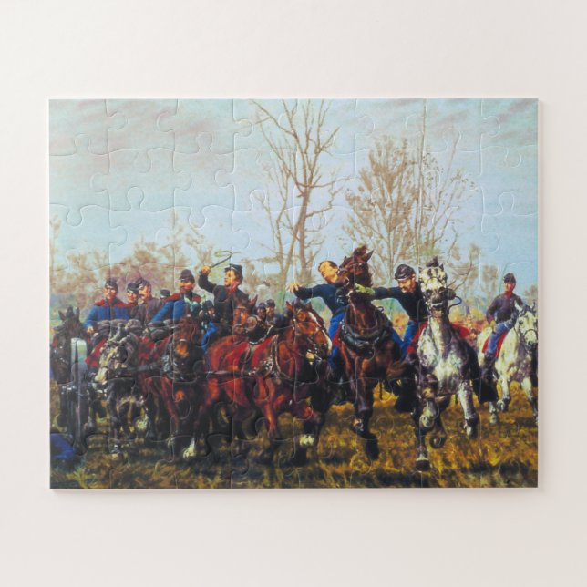 Civil War Battle Scene 1887 William T Trego Jigsaw Puzzle (Horizontal)