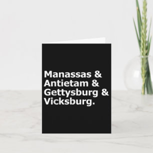 Civil War Battles Manas Antietam Gettysburg Vicksb Card
