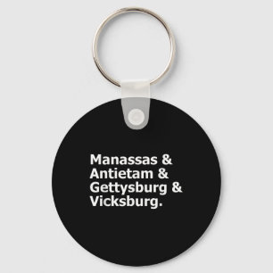 Civil War Battles Manas Antietam Gettysburg Vicksb Key Ring