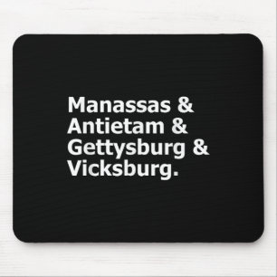 Civil War Battles Manas Antietam Gettysburg Vicksb Mouse Mat
