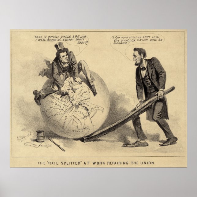 Civil War Cartoon Poster (Front)