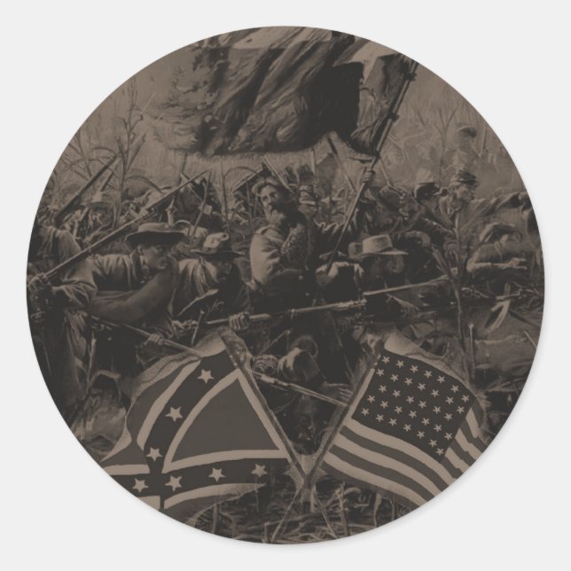civil war classic round sticker (Front)