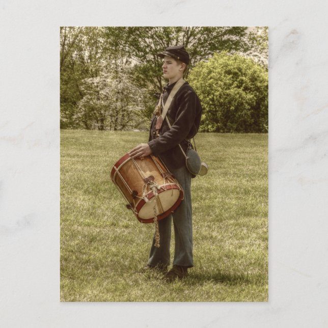 Civil War Drummer Boy Postcard (Front)