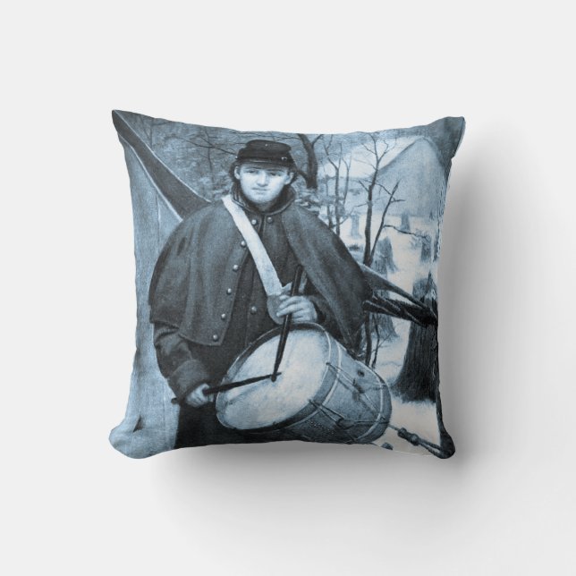 Civil War Drummer Boy Vintage Cushion (Front)