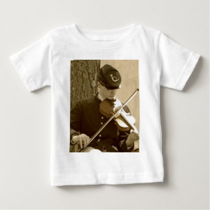 Civil War Fiddle Player Baby T-Shirt