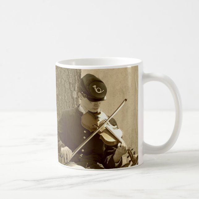 Civil War Fiddle Player Coffee Mug (Right)
