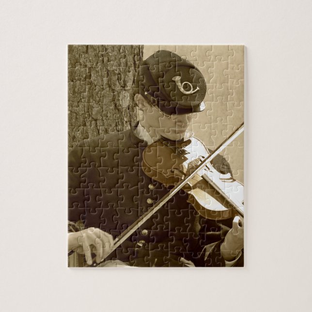 Civil War Fiddle Player Jigsaw Puzzle (Vertical)