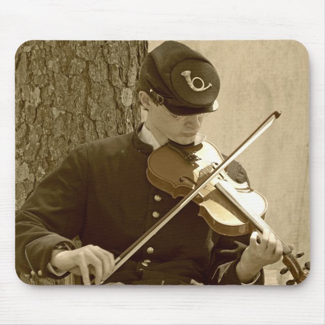 Civil War Fiddle Player Mouse Mat (Front)
