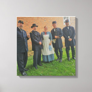 Civil War Generals and Civil War Nurse Lady Canvas Print