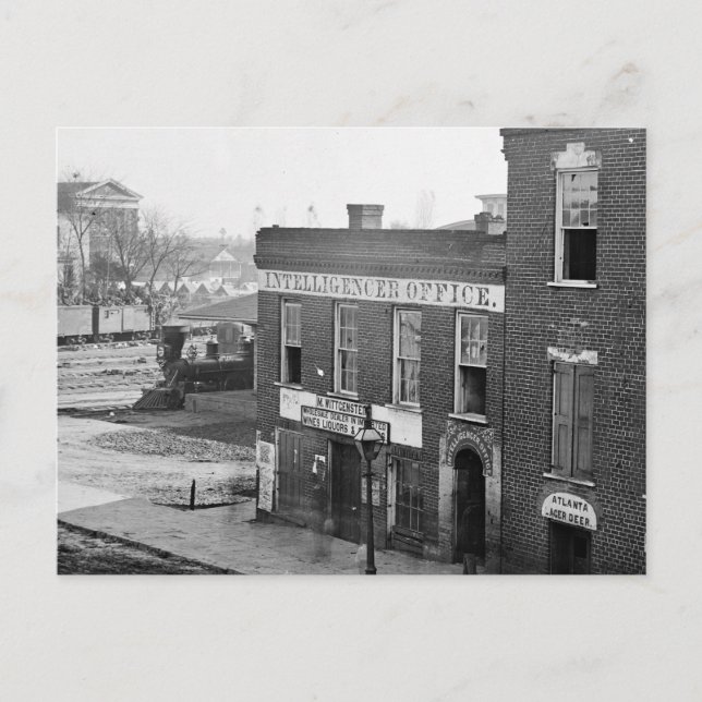 Civil War in Atlanta, 1864 Postcard (Front)