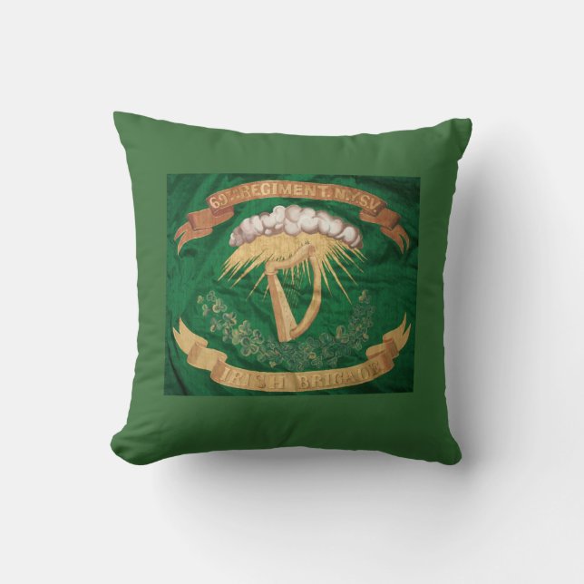 Civil war Irish brigade throw pillow (Front)
