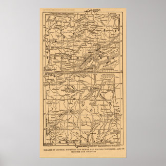 Civil War Kentucky and Middle & Eastern Tennessee Poster