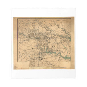 Civil War Map of Richmond and Petersburgh (1864) Notepad