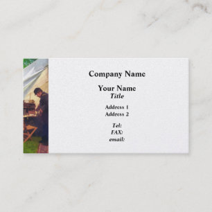 Civil War Officer's Tent Business Card