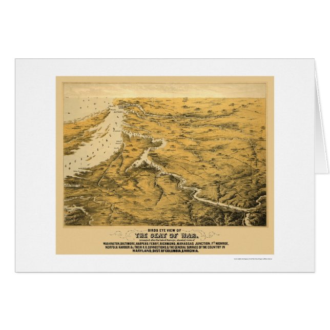 Civil War Panoramic Map 1861 (Front Horizontal)