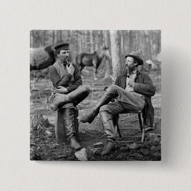 Civil War Pipes, 1864 15 Cm Square Badge (Front)