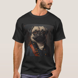 Civil War Pug - Cute Military Commander Pug - Styl T-Shirt