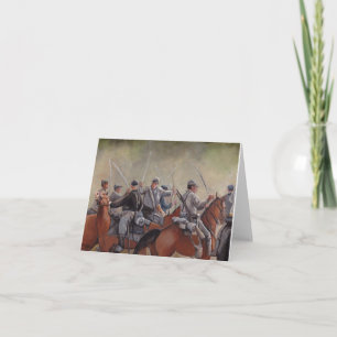 Civil War Re-enactment Battle Art Notecard