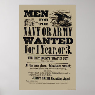 Civil War Recruiting Poster