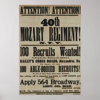Civil War Recruiting Poster