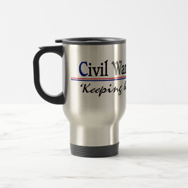 Civil War Reenactor Travel Mug (Left)