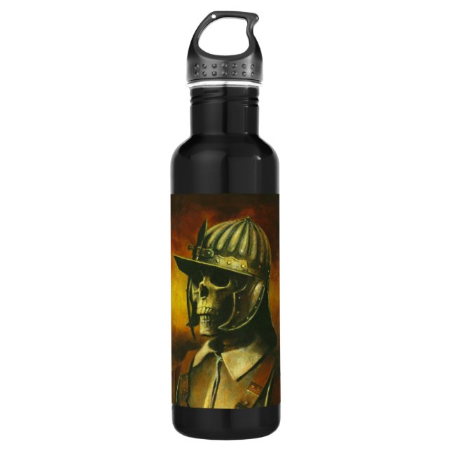Civil War Roundhead Skeleton 710 Ml Water Bottle (Front)