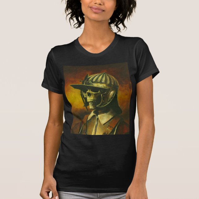 Civil War Roundhead Skeleton T-Shirt (Front)