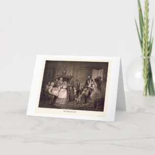 Civil War Soldier Being Welcomed Home Card