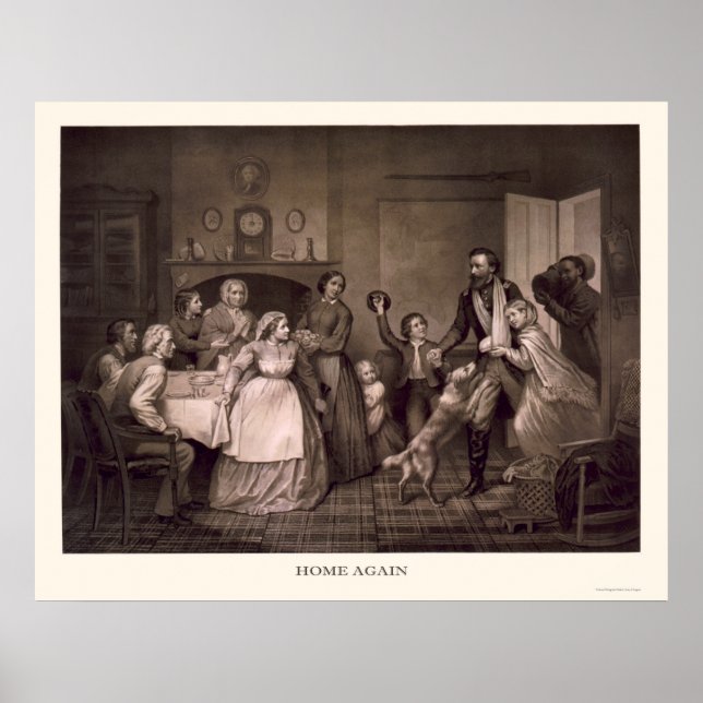 Civil War Soldier Being Welcomed Home Poster (Front)