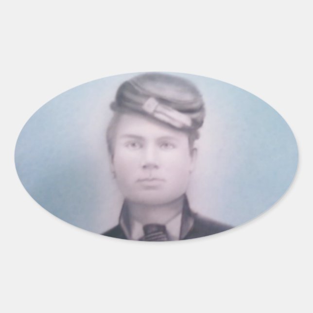 Civil War Soldier Oval Sticker (Front)