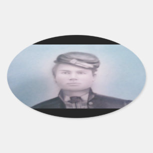 Civil War Soldier Oval Sticker