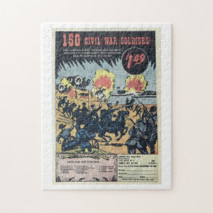 Civil War Soldiers - Vintage Comic Ad  Jigsaw Puzzle