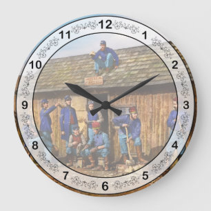Civil War - The Civil Chore 1863 Large Clock