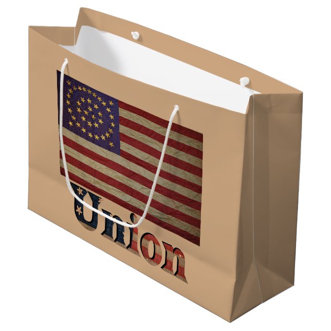 Civil War Union Awesome Charming Flag Large Gift Bag (Front Angled)